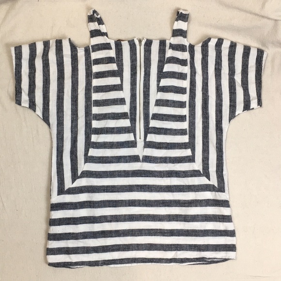 Soft Surroundings Sunset stripe Cold shoulder top - Picture 8 of 8